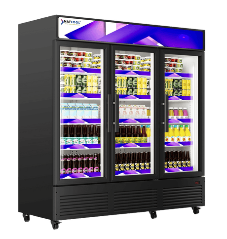 Glass Door Commercial Refrigerator 