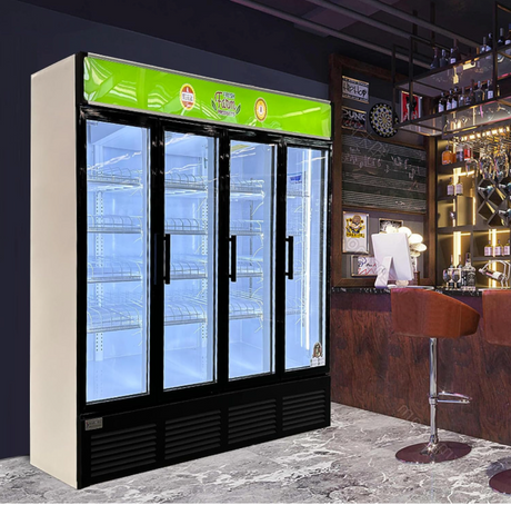 Glass Door Commercial Refrigerator 