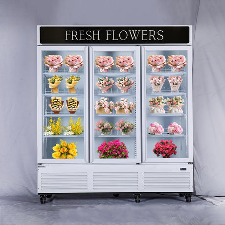 Refrigerated Glass Door Floral Display Case