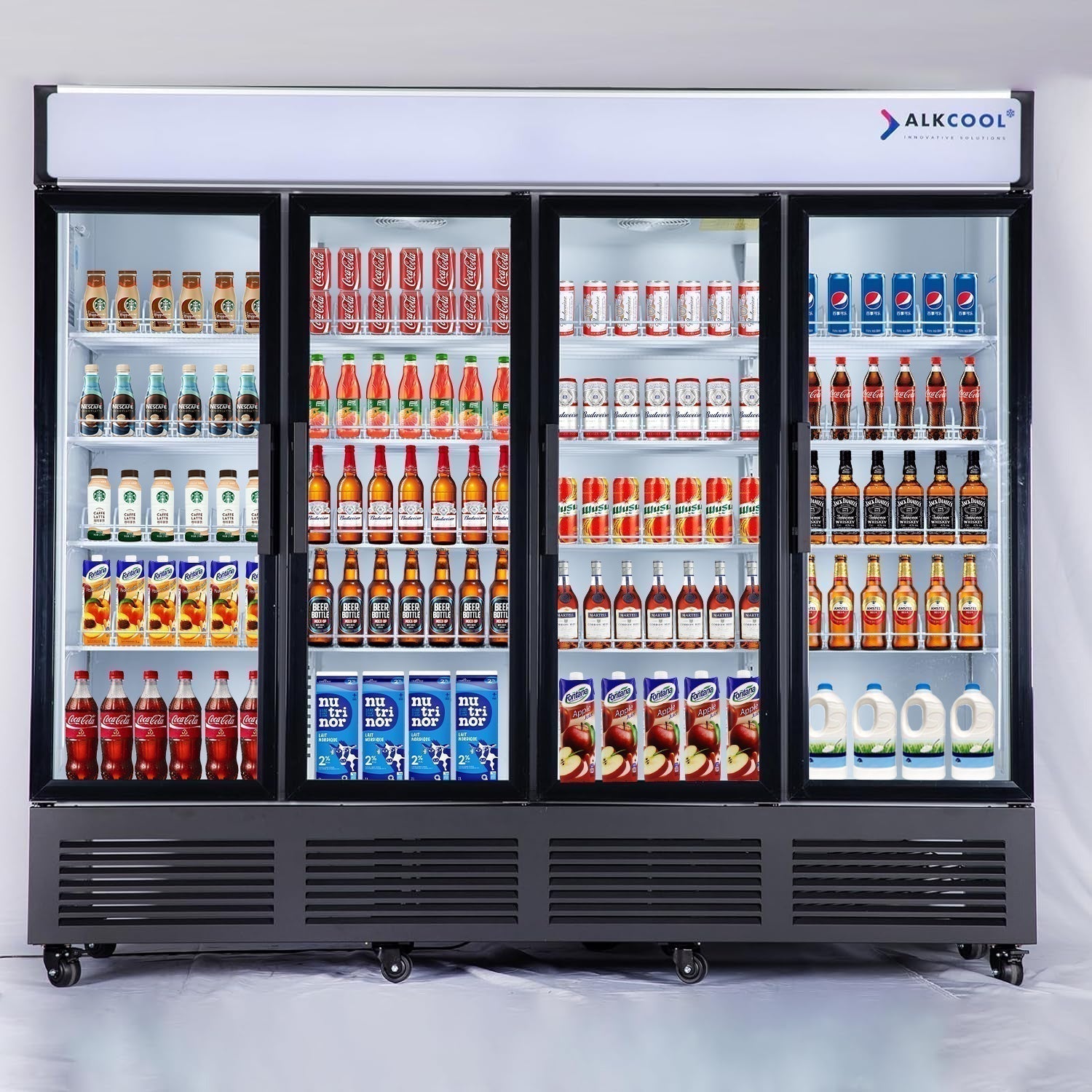 NAFCOOL 93" Four Glass Door Display Refrigerator