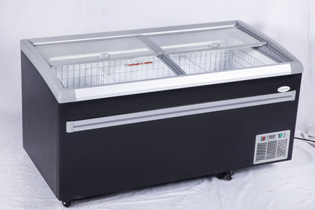 Glass Top Display Island Freezer