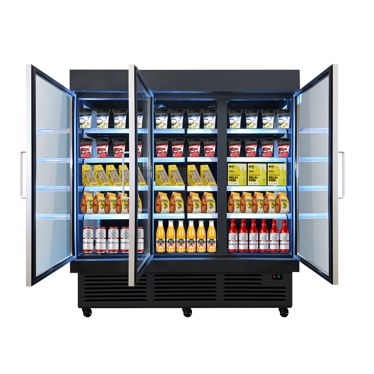 OFC 78''-HE-20 70.6 CuFT Three Glass Door Merchandiser Cooler