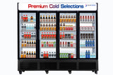 NAFCOOL 93" Wide Four Section Glass Door Display Refrigerator