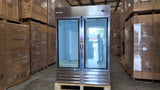 Webcoolers RI-54FG 54" Stainless Steel Glass Door Reach-In Freezer