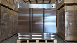 Webcoolers RI-81FDV 81" Stainless Steel Three Section Solid Door Reach-In Freezer