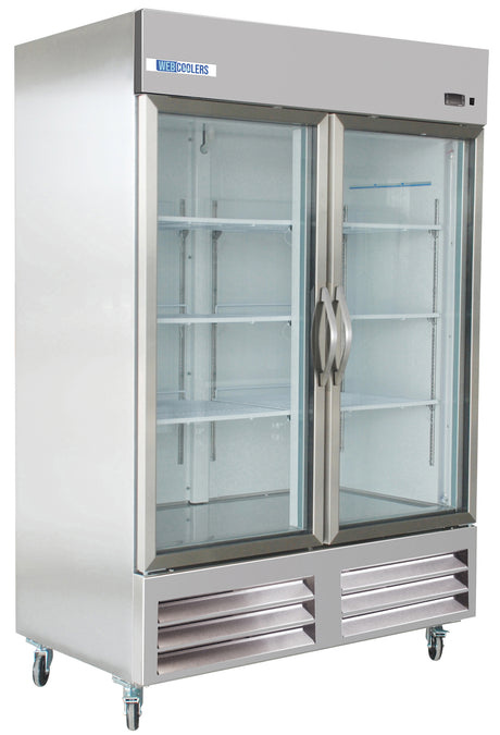 RI-54FG 54" Stainless Steel Glass Door Reach-In Freezer